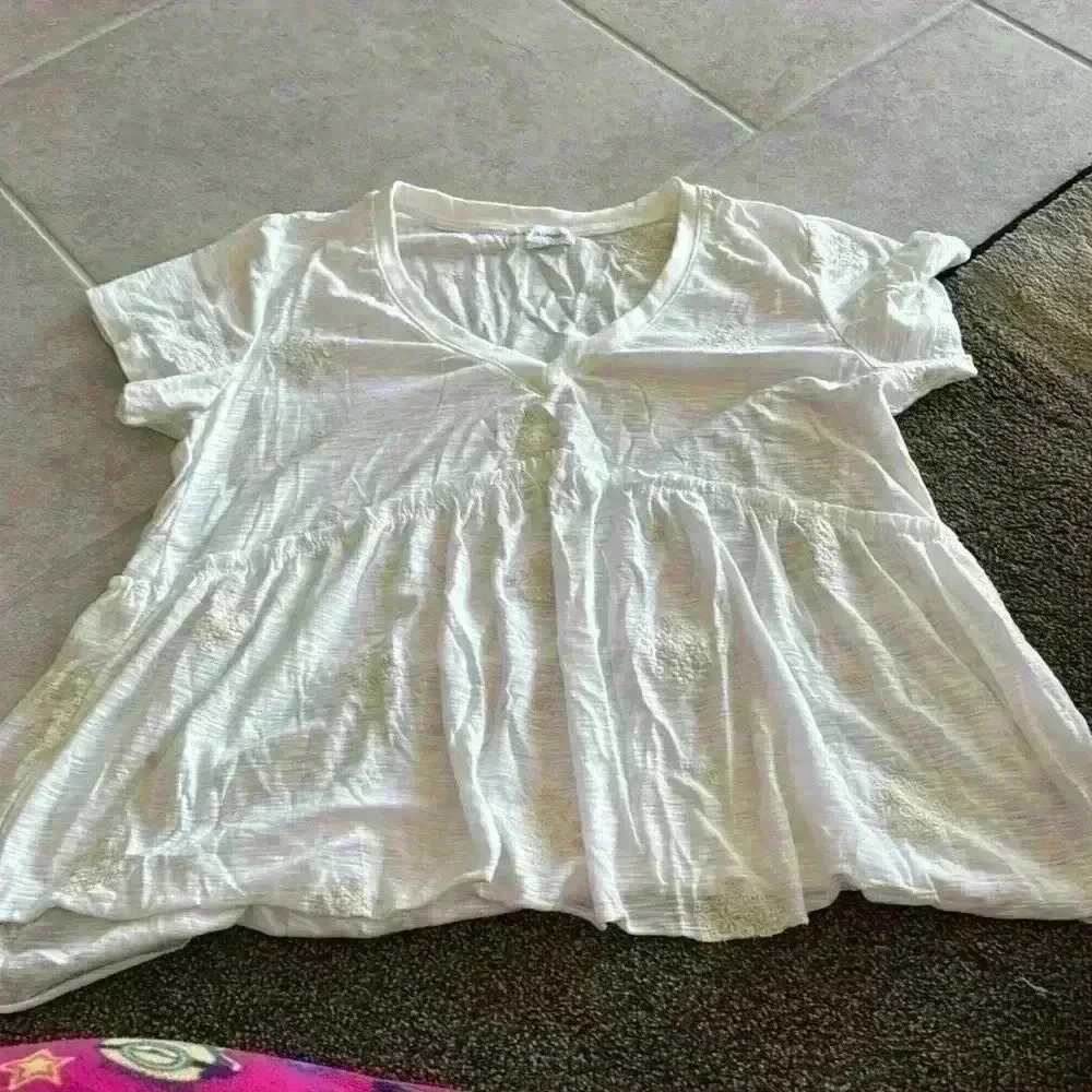 Cream Snowflake Blouse